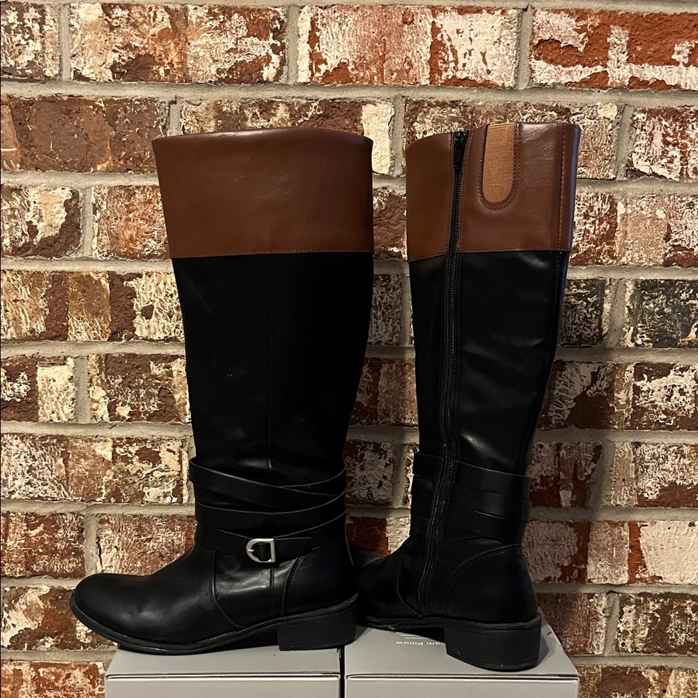 St. John’s Bay Black and Brown Women's Riding Boots
